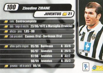 2000 DS Pianeta Calcio Serie A #100 Zinedine Zidane Back