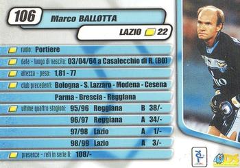 2000 DS Pianeta Calcio Serie A #106 Marco Ballotta Back