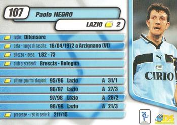 2000 DS Pianeta Calcio Serie A #107 Paolo Negro Back