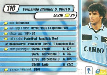 2000 DS Pianeta Calcio Serie A #110 Fernando Couto Back