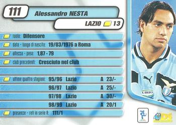 2000 DS Pianeta Calcio Serie A #111 Alessandro Nesta Back