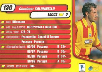 2000 DS Pianeta Calcio Serie A #130 Gianluca Colonnello Back