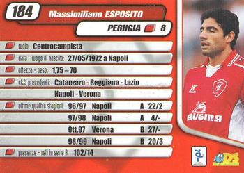 2000 DS Pianeta Calcio Serie A #184 Massimiliano Esposito Back