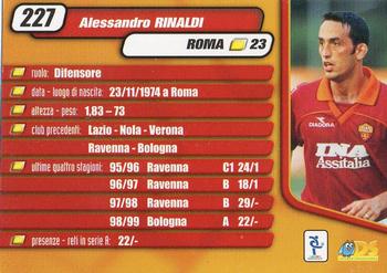 2000 DS Pianeta Calcio Serie A #227 Alessandro Rinaldi Back