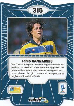 2000 DS Pianeta Calcio Serie A #315 Fabio Cannavaro Back