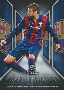 2015-16 Topps UEFA Champions League Showcase - Road to Victory #RTV-1 Gerard Pique Front