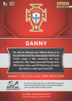 2016 Panini Prizm UEFA Euro - Silver Prizms #107 Danny Back