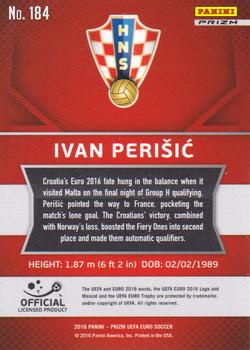 2016 Panini Prizm UEFA Euro - Silver Prizms #184 Ivan Perisic Back