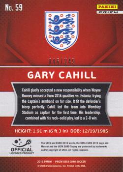 2016 Panini Prizm UEFA Euro - Blue Prizms #59 Gary Cahill Back