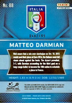 2016 Panini Prizm UEFA Euro - Red Prizms #88 Matteo Darmian Back