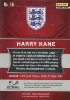 2016 Panini Prizm UEFA Euro - Orange Prizms #56 Harry Kane Back