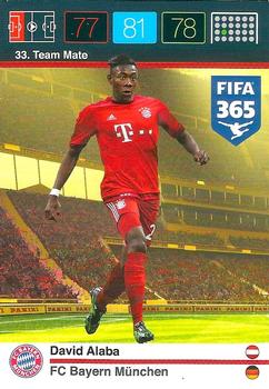 2015 Panini Adrenalyn XL FIFA 365 #33 David Alaba Front