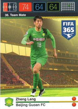 2015 Panini Adrenalyn XL FIFA 365 #36 Zheng Lang Front