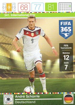 2015 Panini Adrenalyn XL FIFA 365 #341 André Schürrle Front