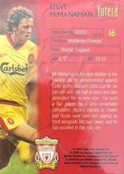 1998 Futera Liverpool #16 Steve McManaman Back