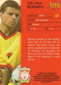 1998 Futera Liverpool #17 Stig Inge Bjornebye Back