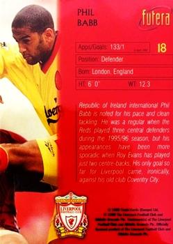 1998 Futera Liverpool #18 Phil Babb Back
