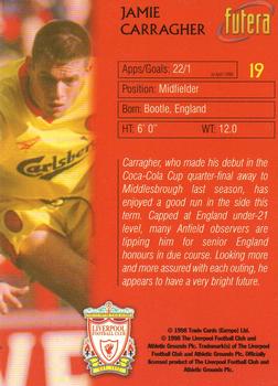 1998 Futera Liverpool #19 Jamie Carragher Back