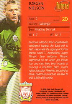 1998 Futera Liverpool #20 Jorgen Nielson Back