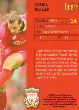 1998 Futera Liverpool #24 Patrik Berger Back