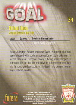 1998 Futera Liverpool #34 Michael Owen Back