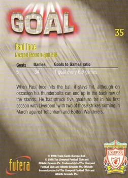 1998 Futera Liverpool #35 Paul Ince Back