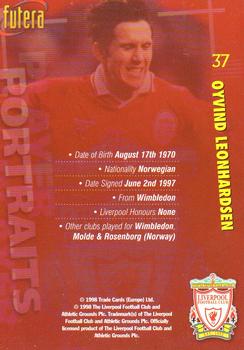 1998 Futera Liverpool #37 Øyvind Leonhardsen Back