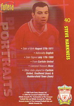 1998 Futera Liverpool #40 Steve Harkness Back