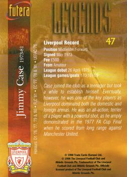 1998 Futera Liverpool #47 Jimmy Case Back