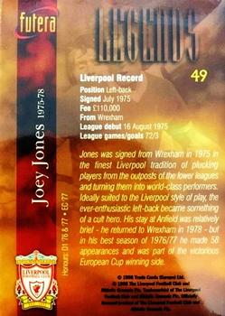 1998 Futera Liverpool #49 Joey Jones Back