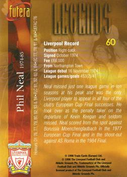 1998 Futera Liverpool #60 Phil Neal Back