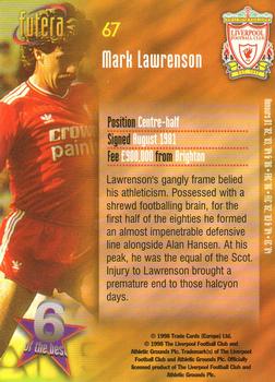 1998 Futera Liverpool #67 Mark Lawrenson Back