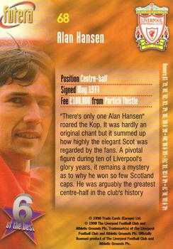 1998 Futera Liverpool #68 Alan Hansen Back