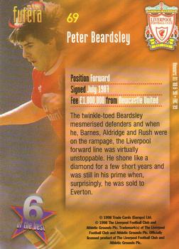 1998 Futera Liverpool #69 Peter Beardsley Back