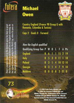 1998 Futera Liverpool #73 Michael Owen Back
