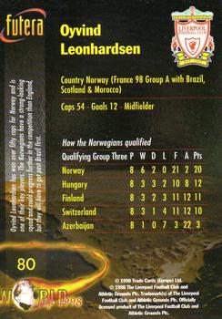 1998 Futera Liverpool #80 Øyvind Leonhardsen Back