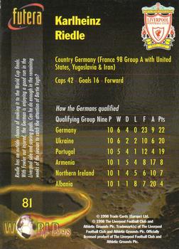 1998 Futera Liverpool #81 KarlHeinz Riedle Back