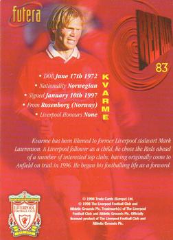 1998 Futera Liverpool #83 Bjørn Tore Kvarme Back