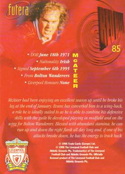 1998 Futera Liverpool #85 Jason Mcateer Back