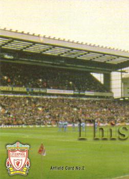 1998 Futera Liverpool #92 Anfield Card 2 Front
