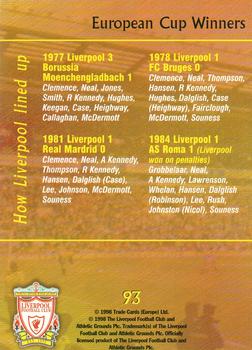 1998 Futera Liverpool #93 Anfield Card 3 Back
