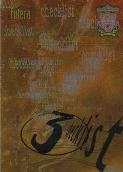 1998 Futera Liverpool #99 Checklist 3 Front