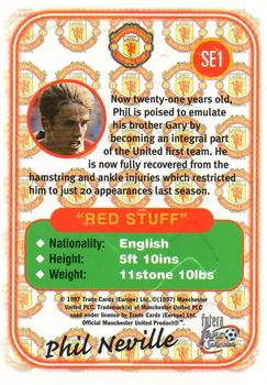 1997-98 Futera Manchester United Fans' Selection - Special Edition #SE1 Phil Neville Back
