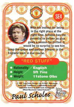 1997-98 Futera Manchester United Fans' Selection - Special Edition #SE4 Paul Scholes Back