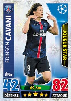 2015-16 Topps Match Attax UEFA Champions League French #70 Edinson Cavani Front
