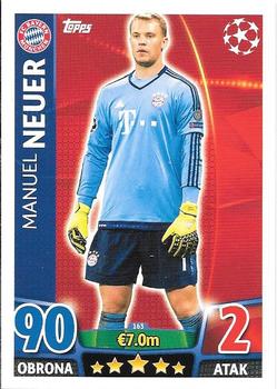 2015-16 Topps Match Attax UEFA Champions League Polish #163 Manuel Neuer Front