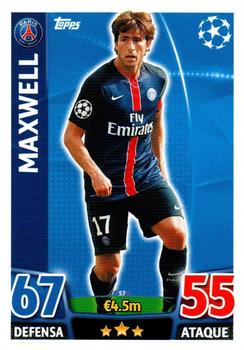 2015-16 Topps Match Attax UEFA Champions League Spanish #57 Maxwell Front