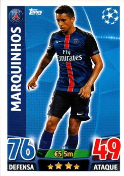 2015-16 Topps Match Attax UEFA Champions League Spanish #58 Marquinhos Front