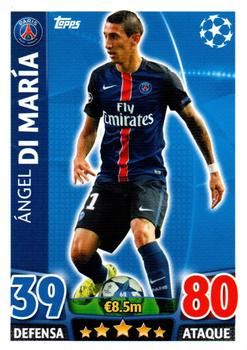 2015-16 Topps Match Attax UEFA Champions League Spanish #68 Angel Di Maria Front