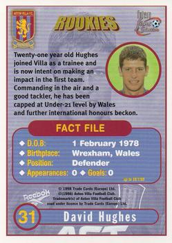 1998 Futera Aston Villa Fans Selection #31 David Hughes Back